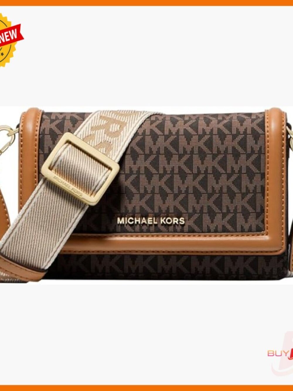 Small Crossbody Phone Bag Perforated Fabric Adjustable Strap Casual